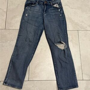 Rewash Dark Blue Distressed Boyfriend Jeans